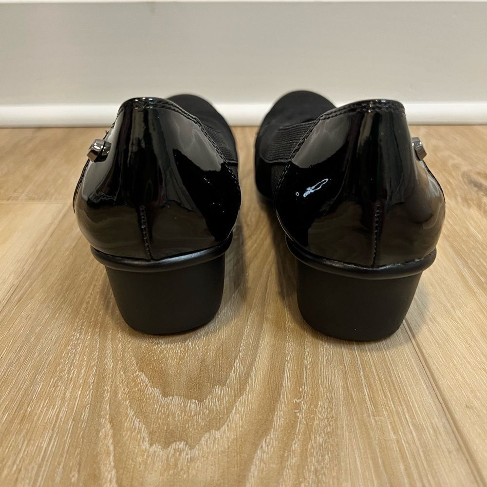 ANNE KLEIN Sport Black Slip On Wedges Size 6 - Picture 6 of 9